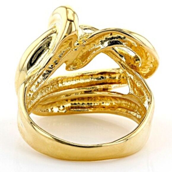 MODA AL MASSIMO(TM) 18K YELLOW GOLD OVER BRONZE KNOT RING -  Size :7 - Picture 2 of 3